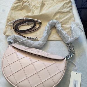 NWT TORY BURCH MINI FLEMING SOFT CRESCENT BAG